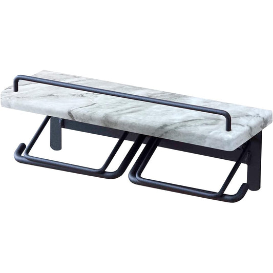 SUN・HARVEST Toilet Paper Holder (Double Type) Marble Pattern SIN-21 STN Standard [Parallel Import]