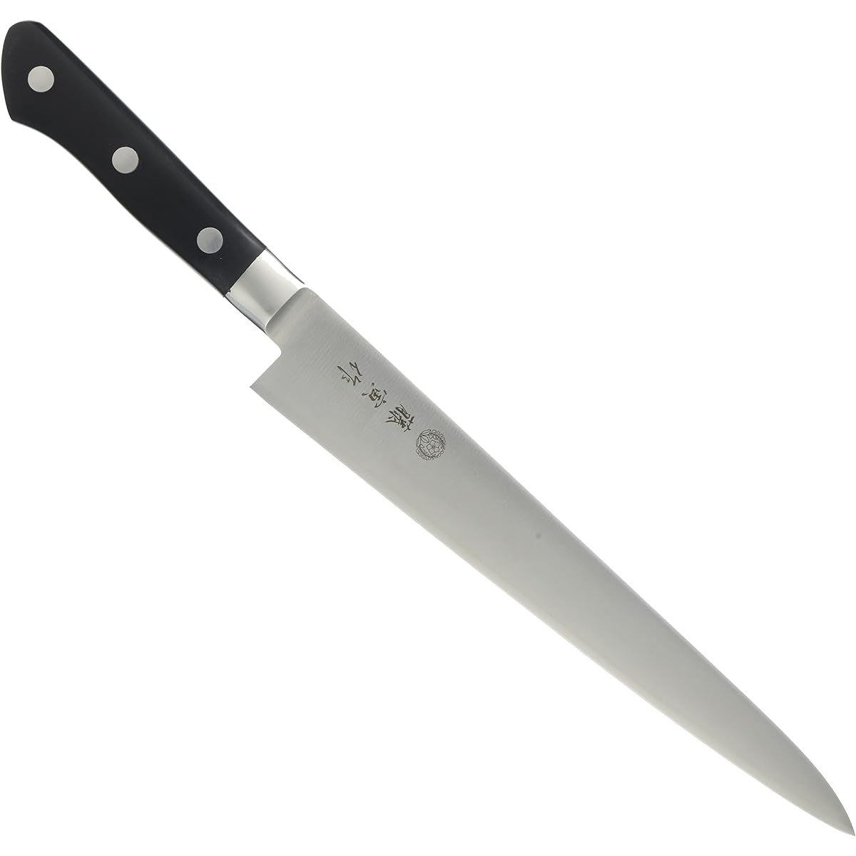 Made by Fujitora Sujihiki 240mm Made in Japan Cobalt Alloy Steel Double Edge Cuts a lump of meat along the lines DP Cobalt Alloy Steel Cutting Tool with Base FU-805 Silver/Black