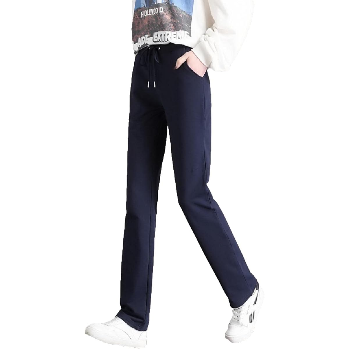 [FARFADET] Long Pants, Light Jersey, Bottoms, Straight, Stretch, Women's Sportswear, Sweatshirts, Fitness, Thin, Summer