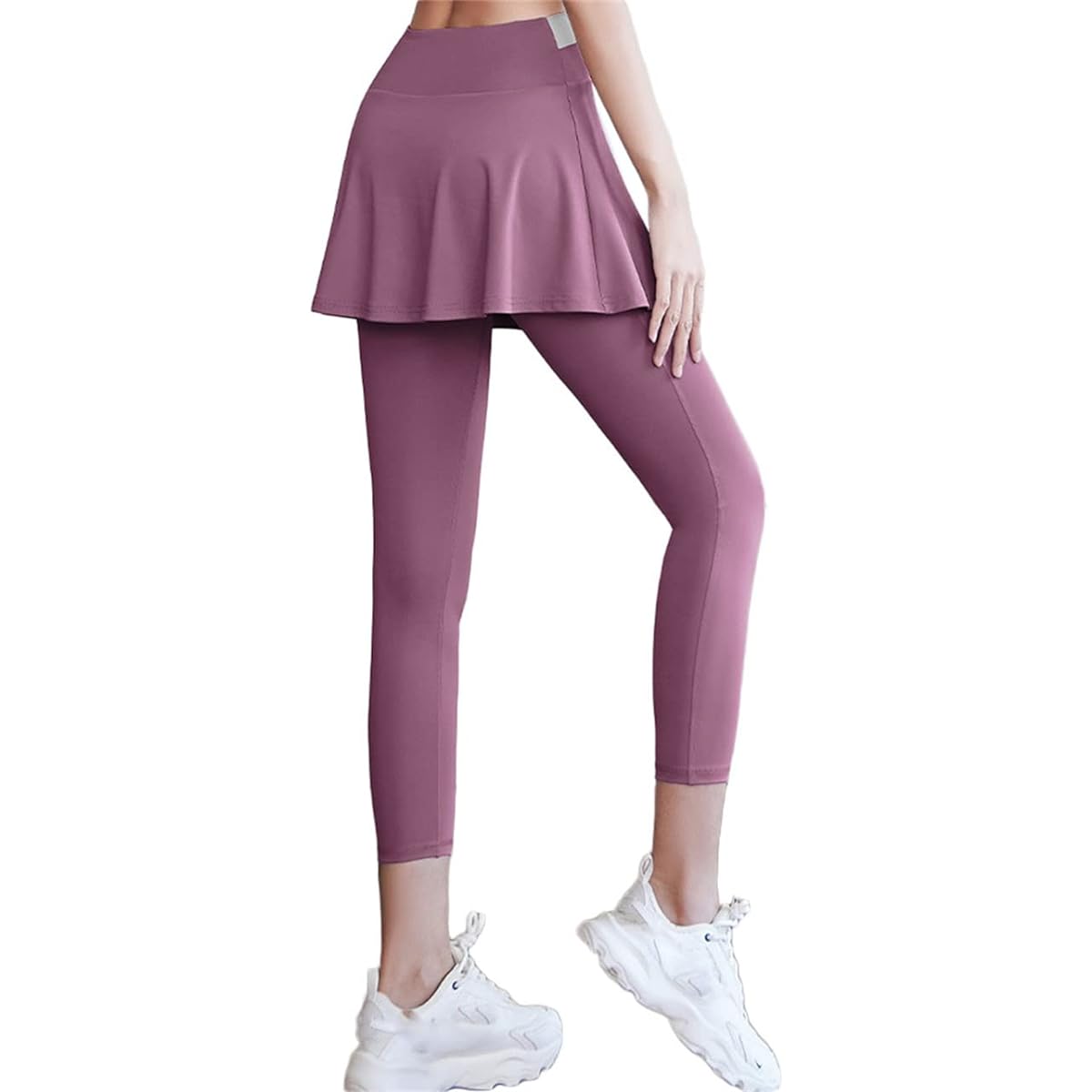 [CREAM] Women's Yoga Pants, Leggings with Skirt, Yoga Wear, Sportswear
