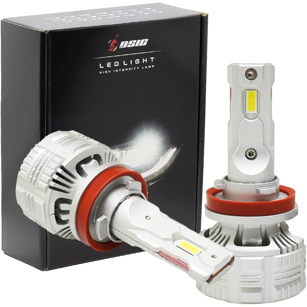DSIC H8 H11 H16 LED Headlight Fog Lamp Explosive Light 24000LM White 6500K Vehicle Inspection Compatible 12V 24V Left and Right Set