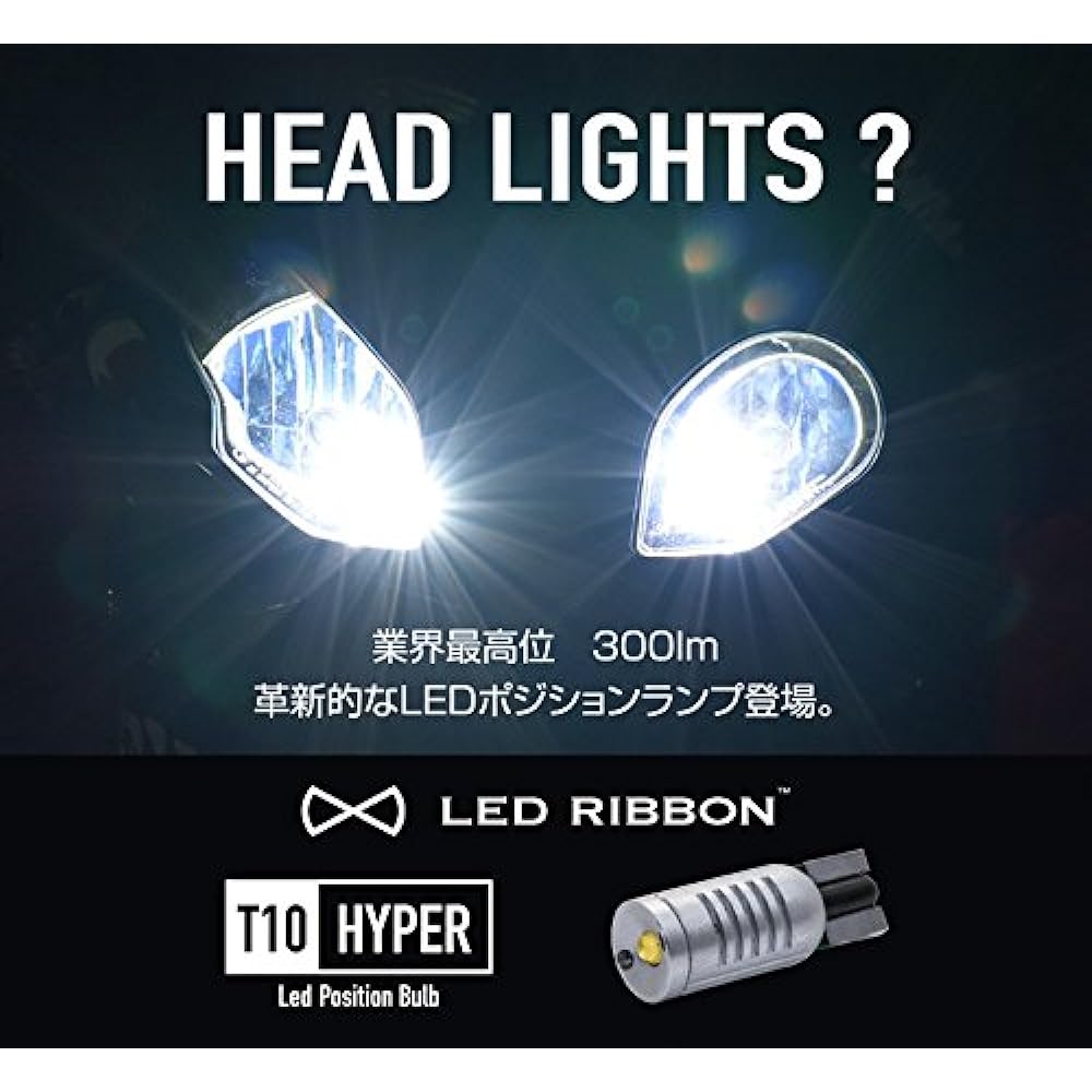 SYGN HOUSE LED RIBBON T10 HYPER LED Position Bulb 6500K T10 T16 Set of 2 00080895