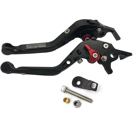 Semspeed 6-speed Adjustable Brake Clutch Short Lever for Honda Forza 250 125 300 2018 2019 MF13/Parking Brake Lever Set. (black)