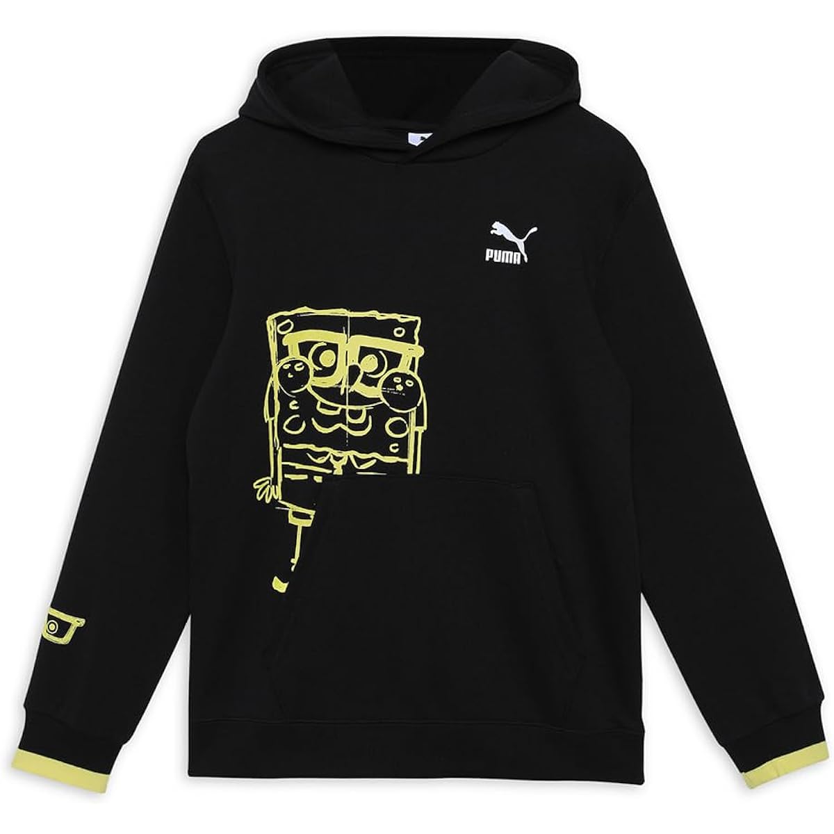 [PUMA] Collaboration Spongebob Sweatshirt Hoodie X SPONGEBOB Graphic Hoodie Sweatshirt TR 622218 Kids