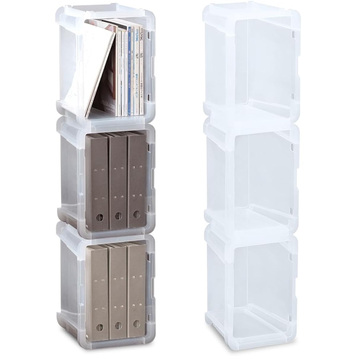 Iris Ohyama Storage Case Rack Box Set of 6 Natural Width approx. 37.8 x Depth approx. 27 x Height approx. 27.8 cm MRB-S