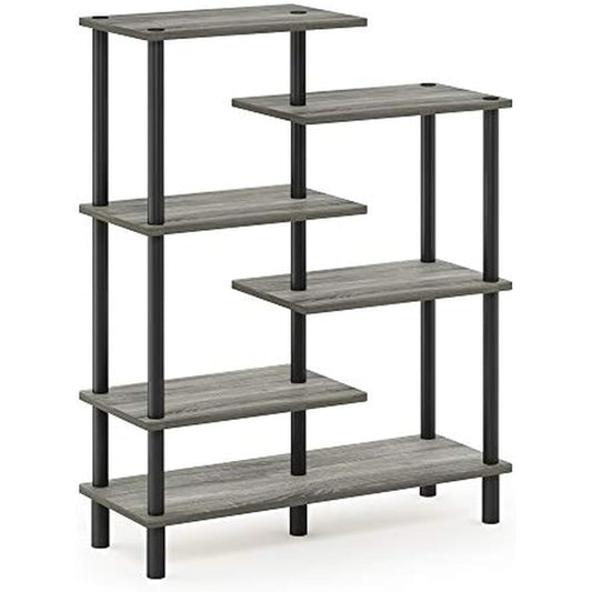 Furinno Accent Display Rack French Oak/Black 6 Tier Turn N Tube [Regular Japanese Import Product]