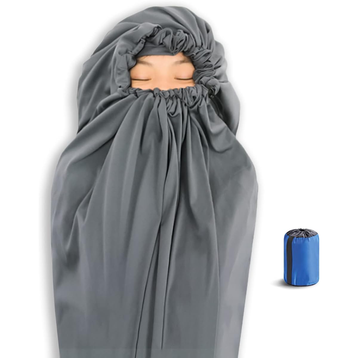 Litume All-Season Sleeping Bag Inner Shruff Temperatures up to 8°C Anti-static velor fleece or Thermolite inner sleeping bag Temperature up to 12°C Mummy Sleeping Bag For Backpacking, Camping and Travel Lightweight Sleeping Bag with Drawstring Hood (Made