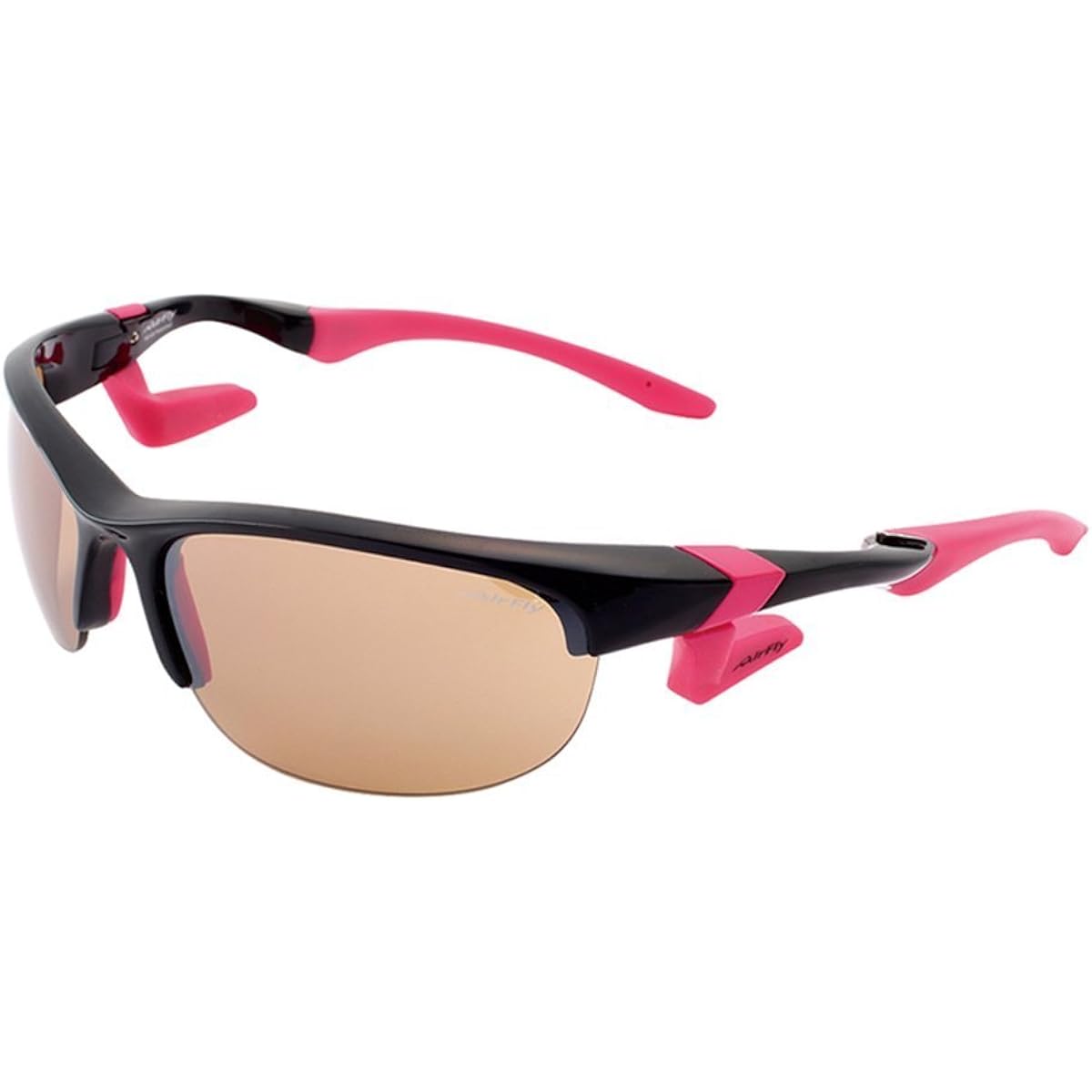 AirFly Nose Padless Sports Sunglasses AirFly Oval Lens Black/Light Brown AF-102 C5