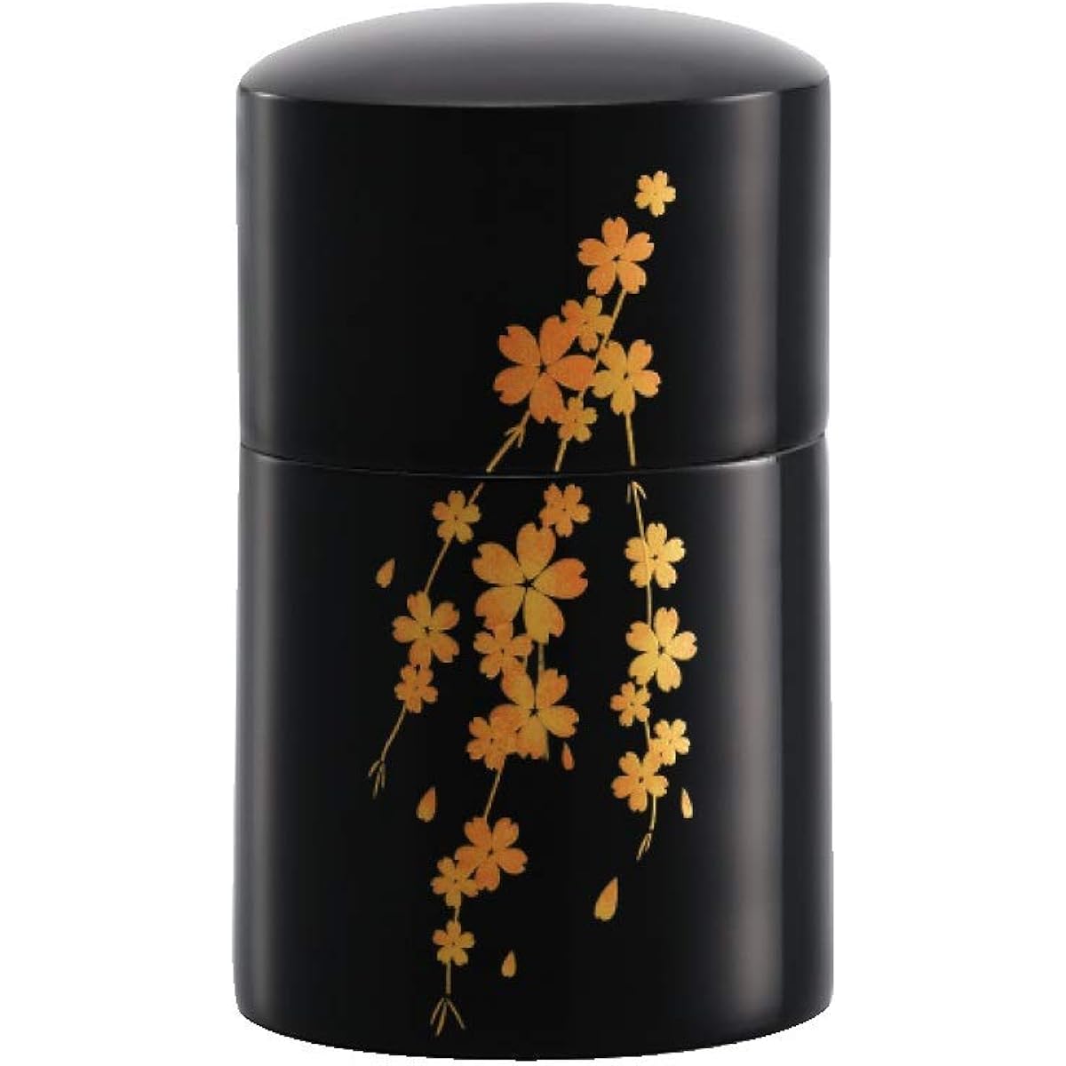 Soul Petit Pot Mini Urn, Wooden, Makie, Sakura, Lacquerware, Hand-held Memorial Service, Mini Urn for Sharing Ashes, 068