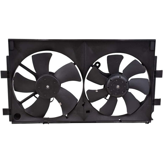 Brock Dual Cooling Fan Motor Assembly Replacement for 08-17 Lancer (Excluding Turbo) 1355A093 1355A095