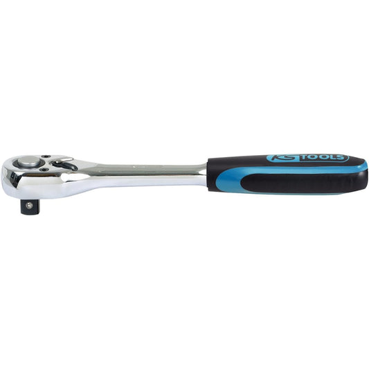 KS TOOLS 1/2" CHROMEplus Reversible Ratchet 72 teeth plactic handle 918.1290