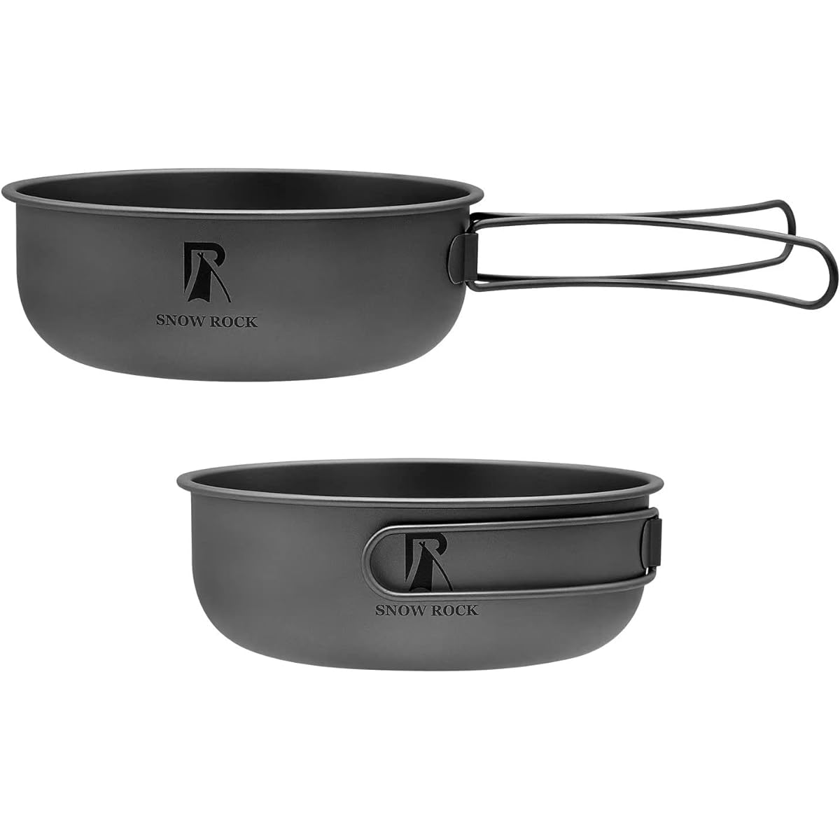 SNOW ROCK 800ml Titanium Bowl Soup Bowl Rice Bowl with Folding Handle Camping Ultra Light Tableware Dish Open Fire Backpacking Camping Equipment