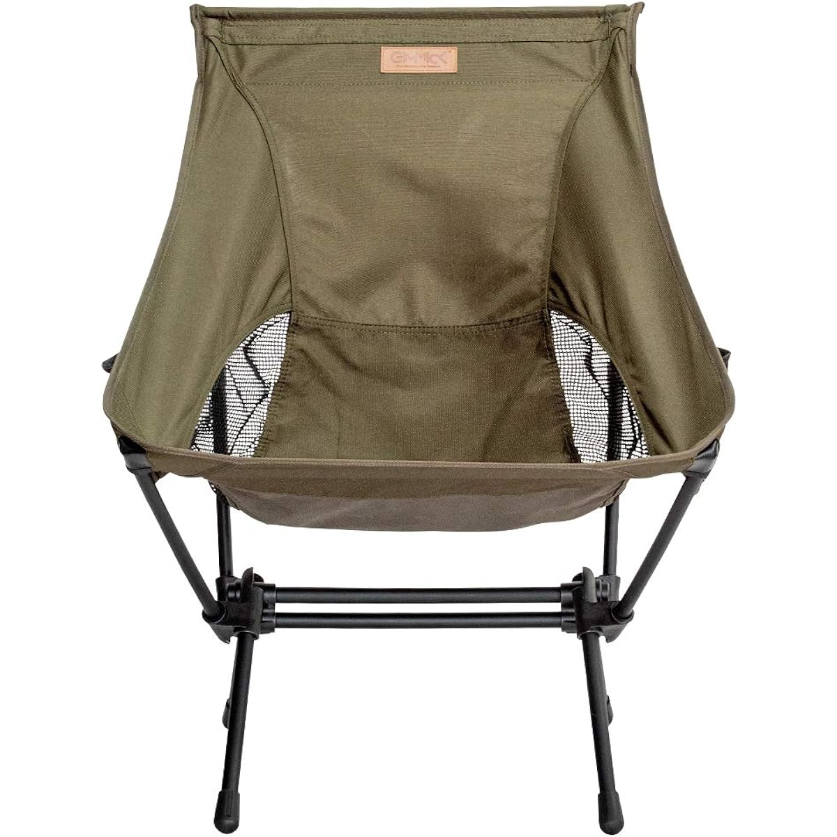 GIMMICK Chair Outdoor Low Chair Camping Water Repellent Fishing Climbing Chair Folding Lightweight Compact Disaster Prevention Khaki