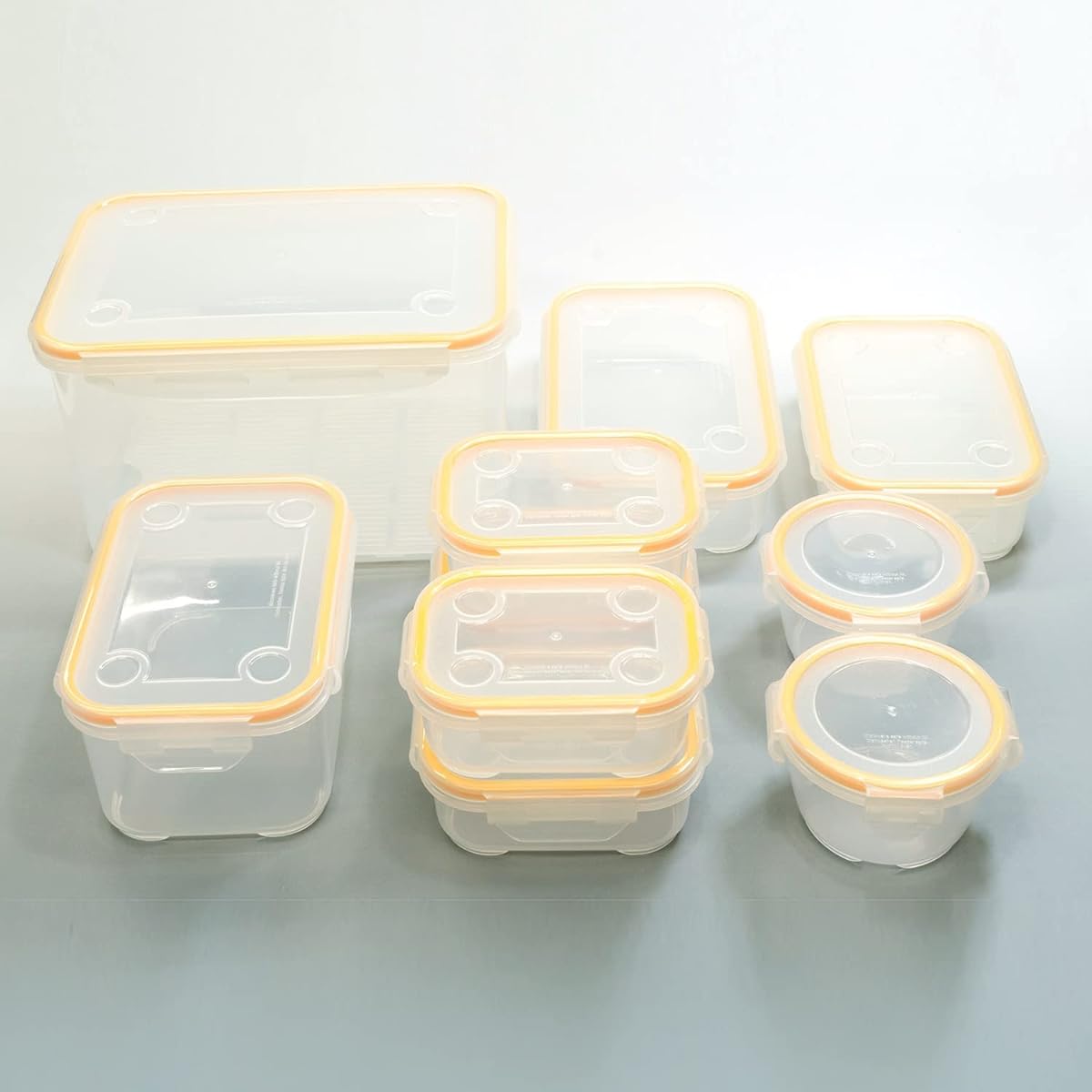TWINS Storage Container Clear Nano Silver Neo "Protects Food with Antibacterial Sealing" Antibacterial Sealed Containers 10 Piece Set TT2-NNS-10S
