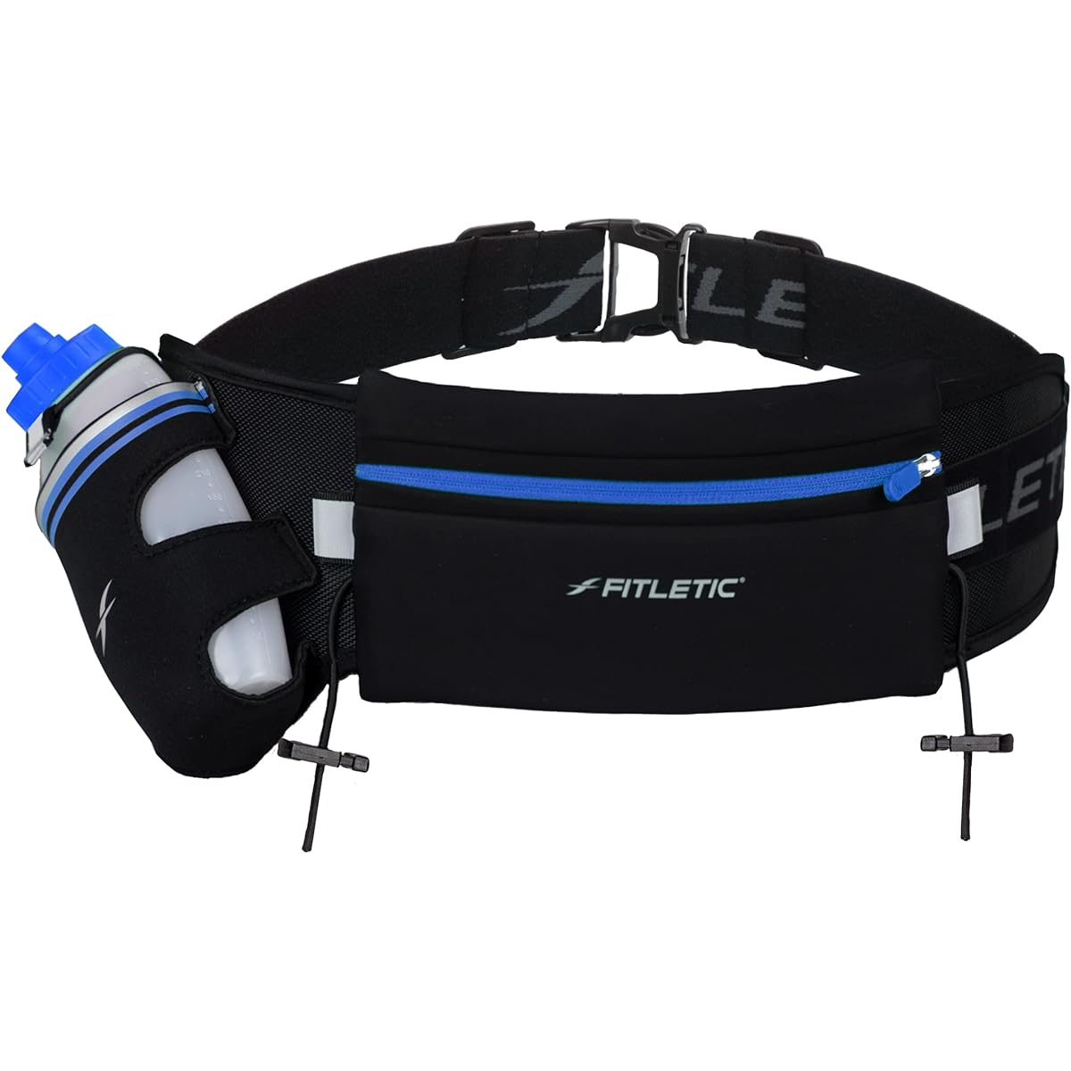 FITLETIC Fully Loaded Running Waist Pouch, Waterproof Neoprene Material, Compatible with iPhone 6s Plus, Includes 12oz Bottle, Includes Bib Holder