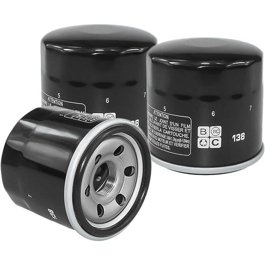 Motorcycle Oil Filter S/UZU-KI GSXR400 GSXR600 GSXR750 GSXR1000 GSXR1100 GSXS750 GSXS1000 GSX 600F 650F 750F GSX1300R Hayabusa (Color: Black-3pcs)