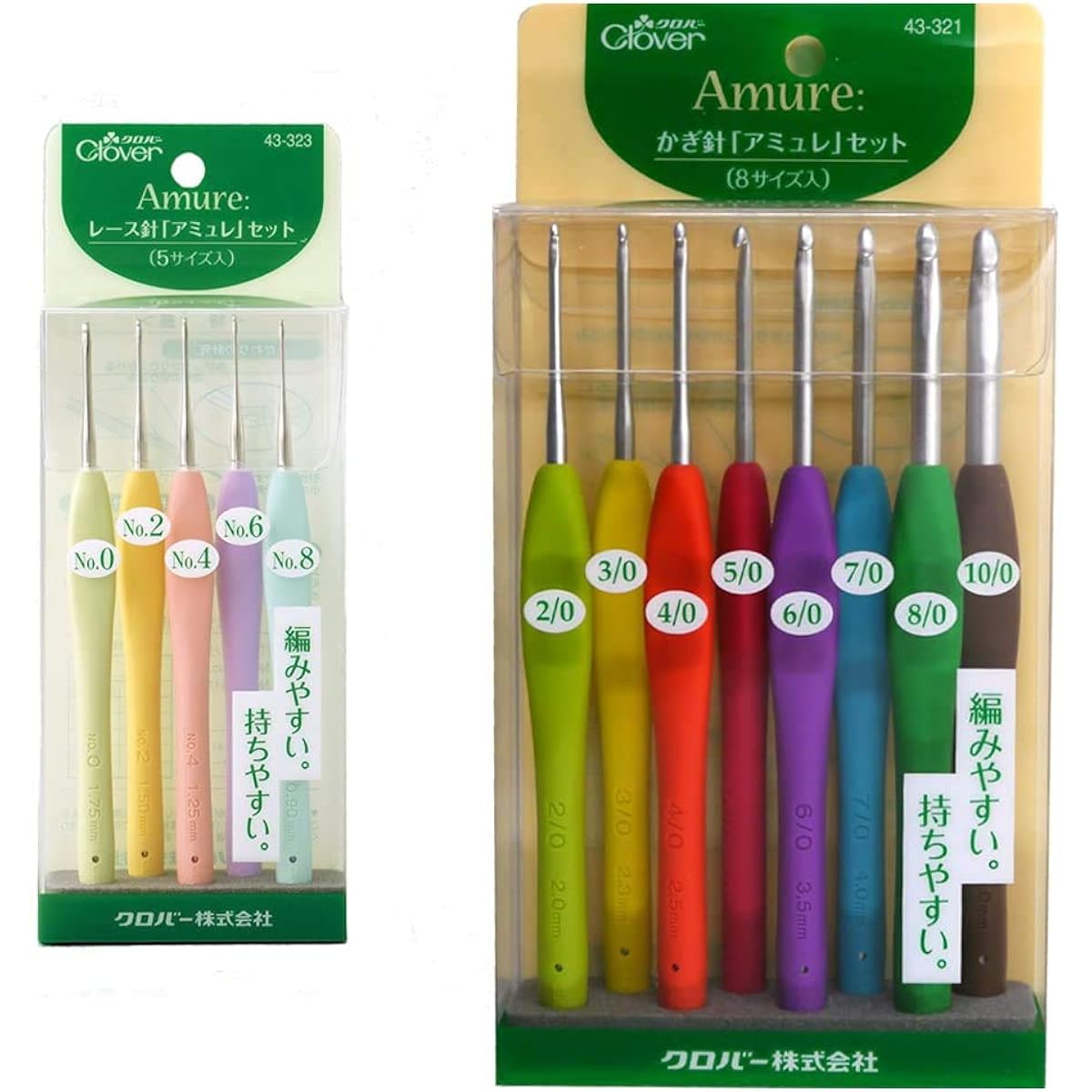 Clover Lace needle "Amule" set 43-323 & Key needle "Amule" set 43-321 [Set purchase]