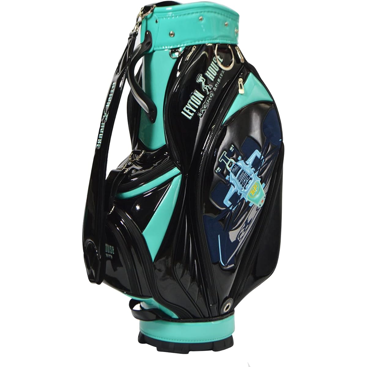 LEYTON HOUSE Golf Caddy Bag Men's Women's Waterproof Sports Caddy Bag Enamel LEYTON HOUSE Cart LEG-220 Completely Original Glasgow Synthetic Leather Nameplate Included