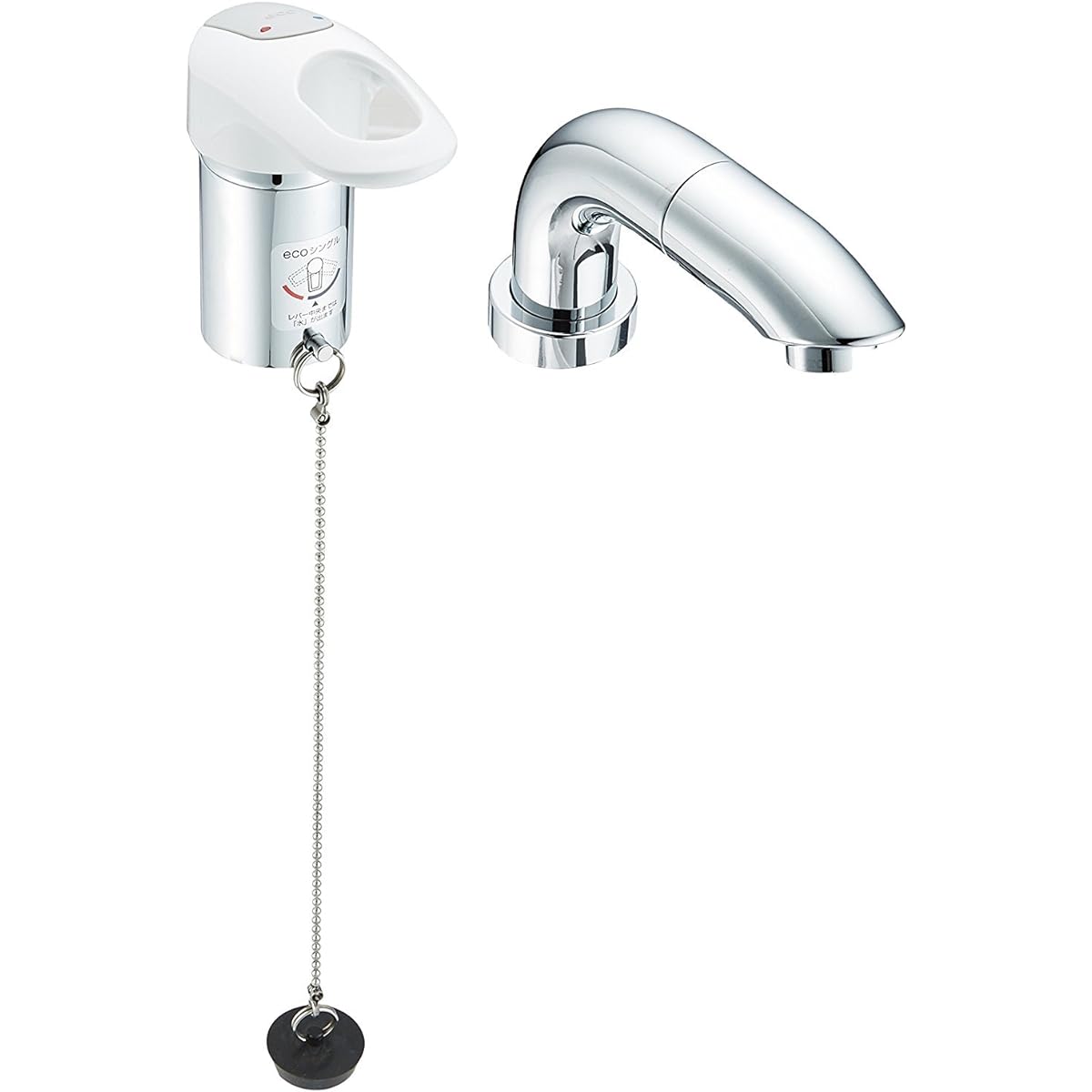 TOTO Washroom faucet (replacement, 2 holes with base, single lever, hand shower, soft shower) TL834EGR Silver