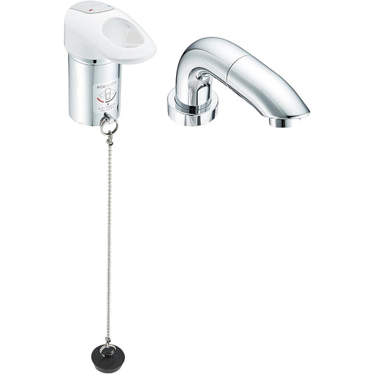 TOTO Washroom faucet (replacement, 2 holes with base, single lever, hand shower, soft shower) TL834EGR Silver