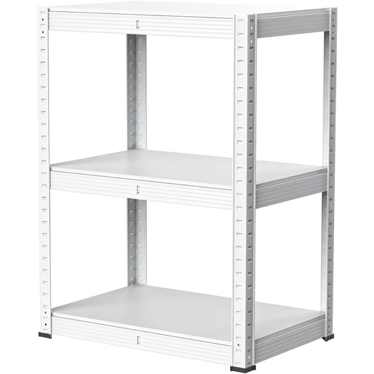 Steel Rack, Umimile Rack, Width 60, 4 Tiers, Metal Rack, Storage Shelf, Height Adjustable, Storage Rack, Rust Resistant, No Screws, Easy to Assemble, Load Capacity 700kg, Kitchen, Storeroom, Warehouse, Garage (Width 60 x Depth 40 x Height 120cm, White)