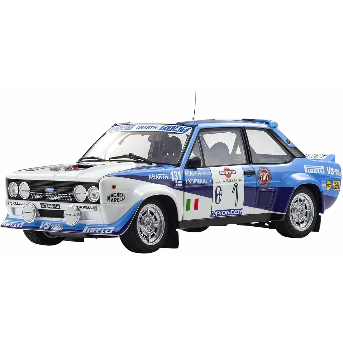 Kyosho Original 1/18 Fiat 131 Abarth Rally 1981 Costa Smeralda #1 Completed Product KS08376D