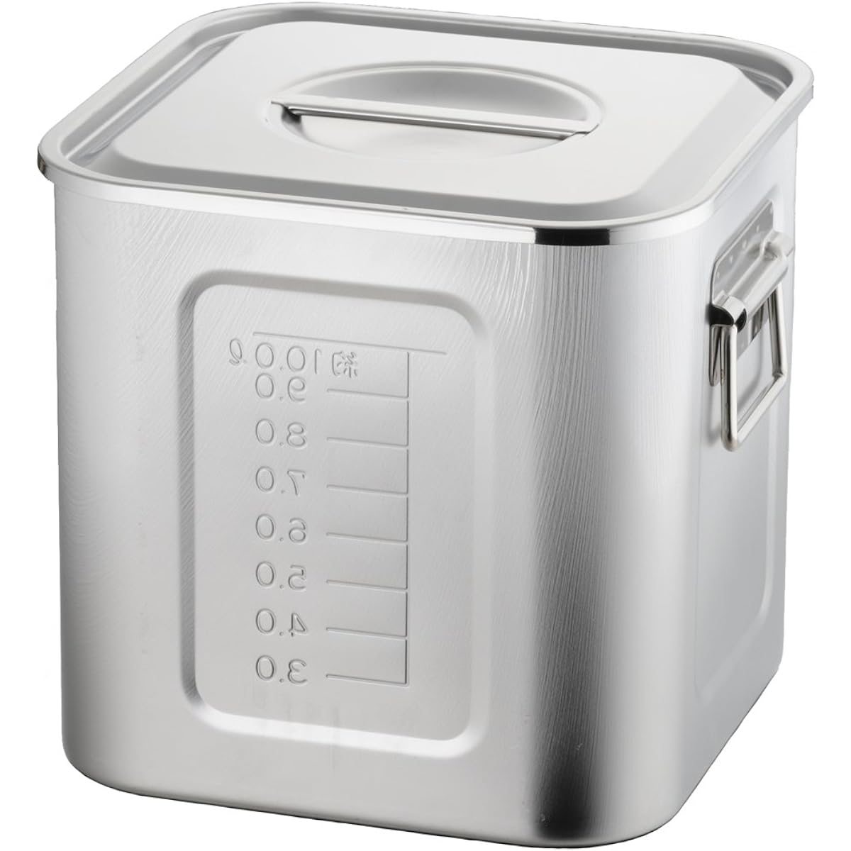 Akagawaware Seisakusho AG 21-0 Square kitchen pot with scale 21cm (hand included)