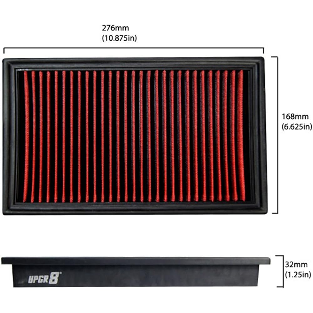 UPGR8 HD Pro OEM replacement High Performance Dride Rop Inn Panel Air Filter Red U8701-3001