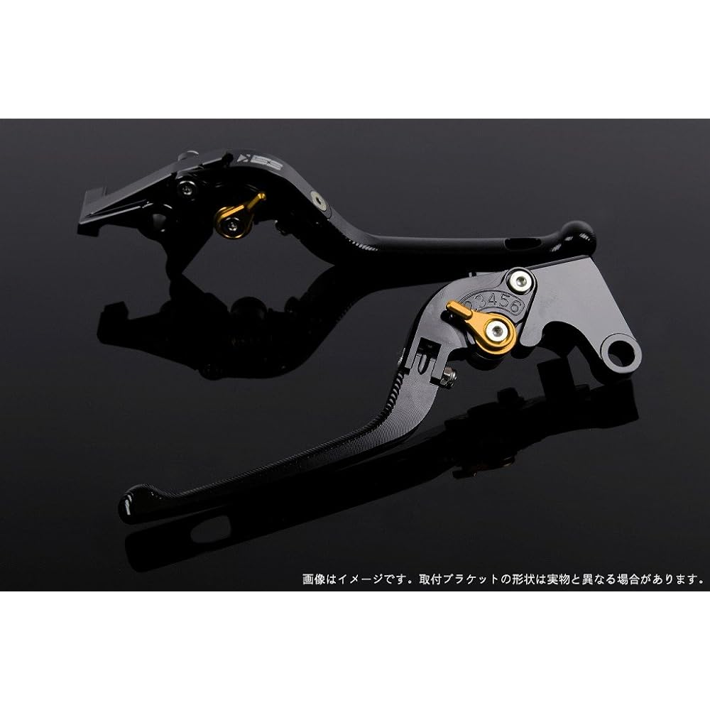 SSK Foldable Adjustment Lever 3D Type Clutch & Brake Set Lever Body: Black Adjustment: Gold (SCRAMBLER) (Monster 821) (HYPERMOTARD 821/Strada) DU0405646-GD