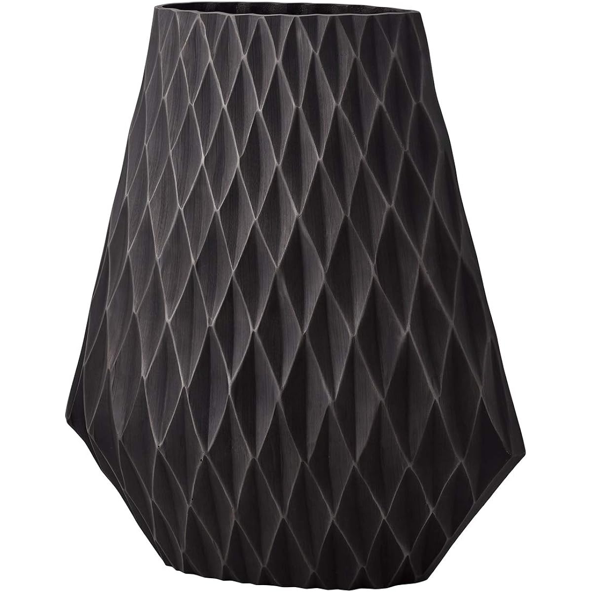 Clay Vase Black Diameter approx. 21 x Width approx. 48 x Height approx. 55cm Aluminum Geometrie CC570574-802