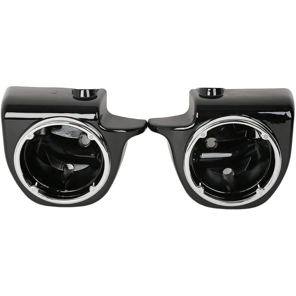 Green-L ABS Vivid Black Lower Ventilation Fairing 6.5" Speaker Pod for Harley Touring Models for 2013 and Earlier Models