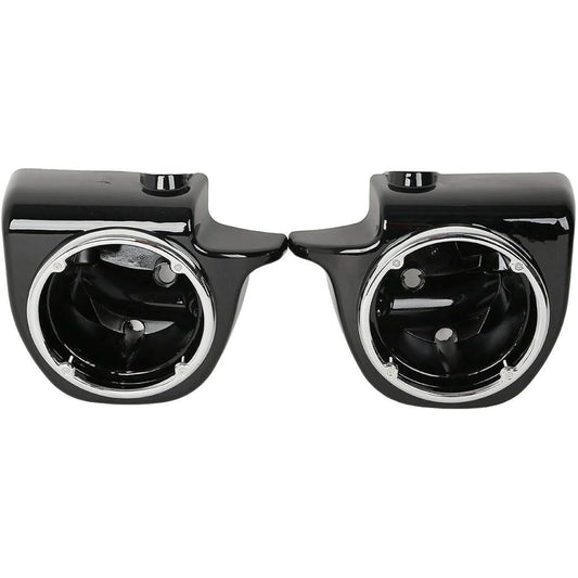 Green-L ABS Vivid Black Lower Ventilation Fairing 6.5" Speaker Pod for Harley Touring Models for 2013 and Earlier Models