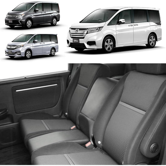 Step Wagon RP 1 2 3 4 5 Second Seat, 7 Seats, 2nd Row, Captain Seat, Dedicated Leather Bench Seat, Console Box, Backrest Set (Color: Greige, Second Row Captain Seat), Made in Japan, Special Design, Tool-free; Easy Installation