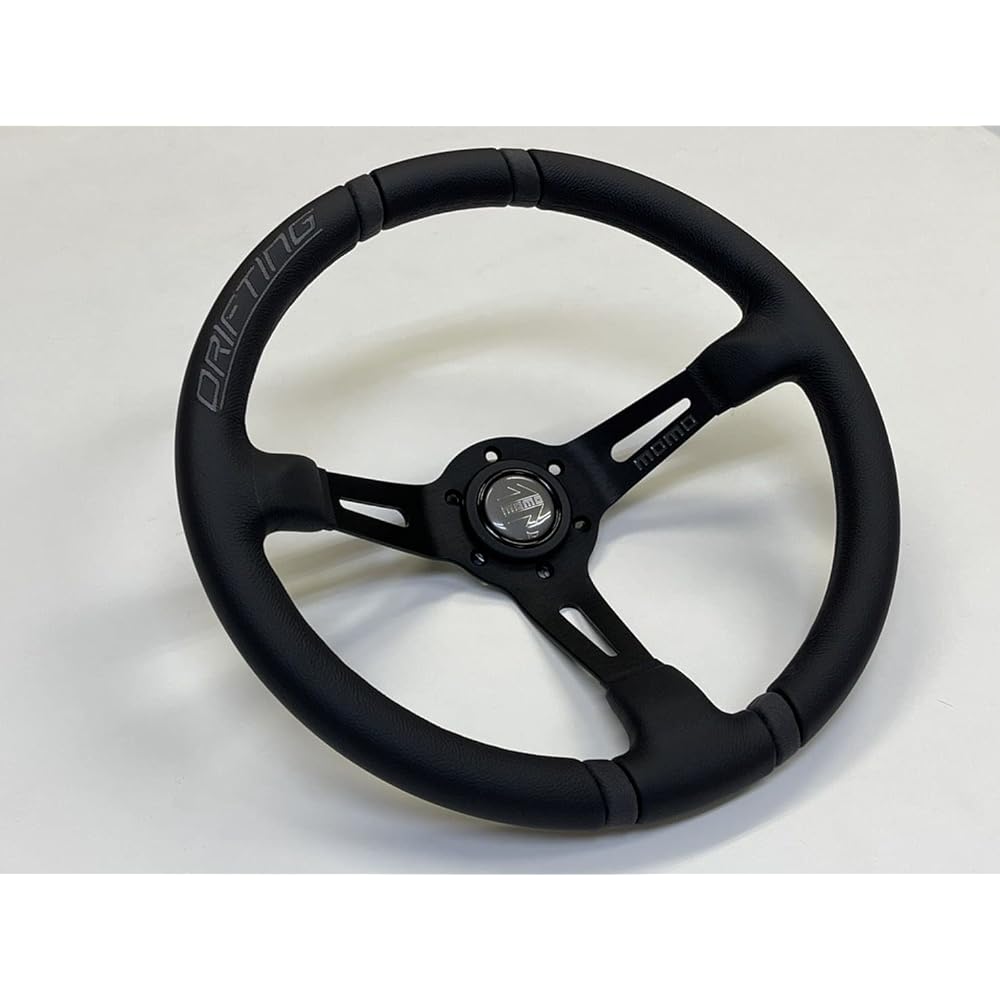 MOMO DRIFTING 350D 85mm deep cone black spoke 35 pie black stitch