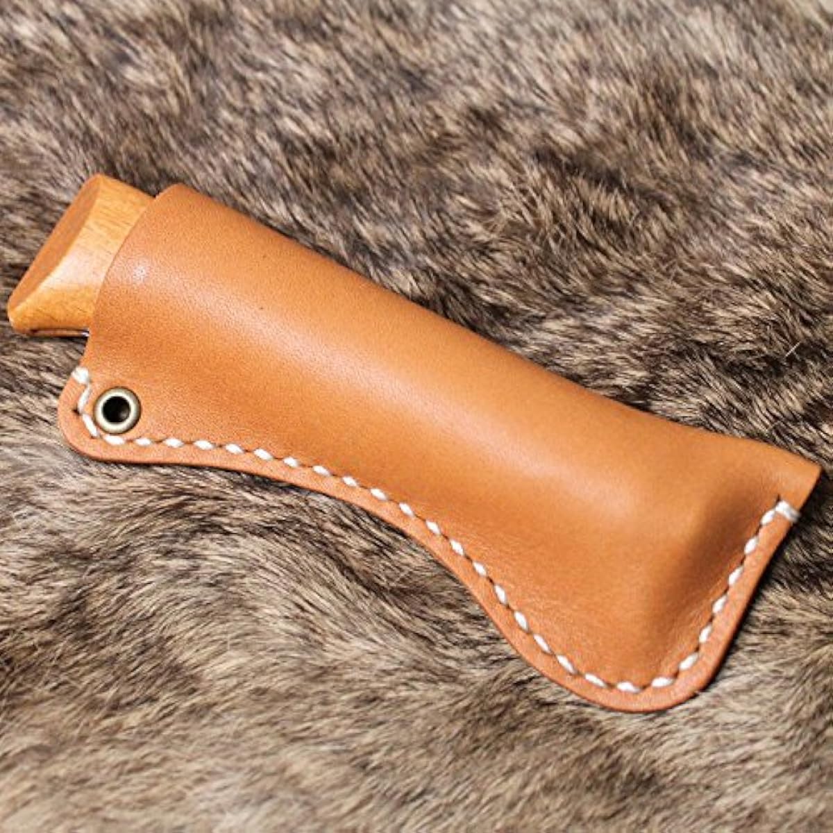 What will be will be Leather case for OPINEL folding knife No.8 Leather color (camel) Stitching (creation)