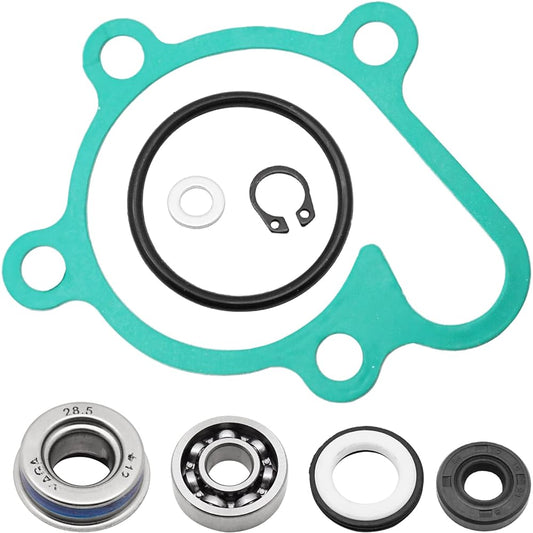 Water Pump Rebuild Kit Yamaha Kodiak Grizzly Rhino Wolverine 400 450 Bearing Seal O-Ring Gasket OEM# 93306-00004-00 11H-12438-10-00 93101-10090-00