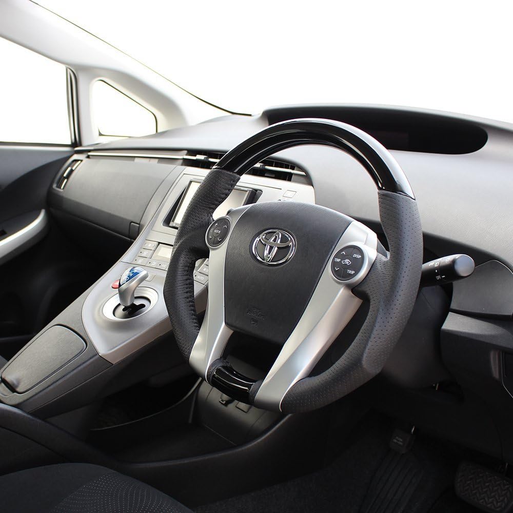 REAL Steering [Prius (30 series) including PHV] Original Series Piano Black 30-2-PBW
