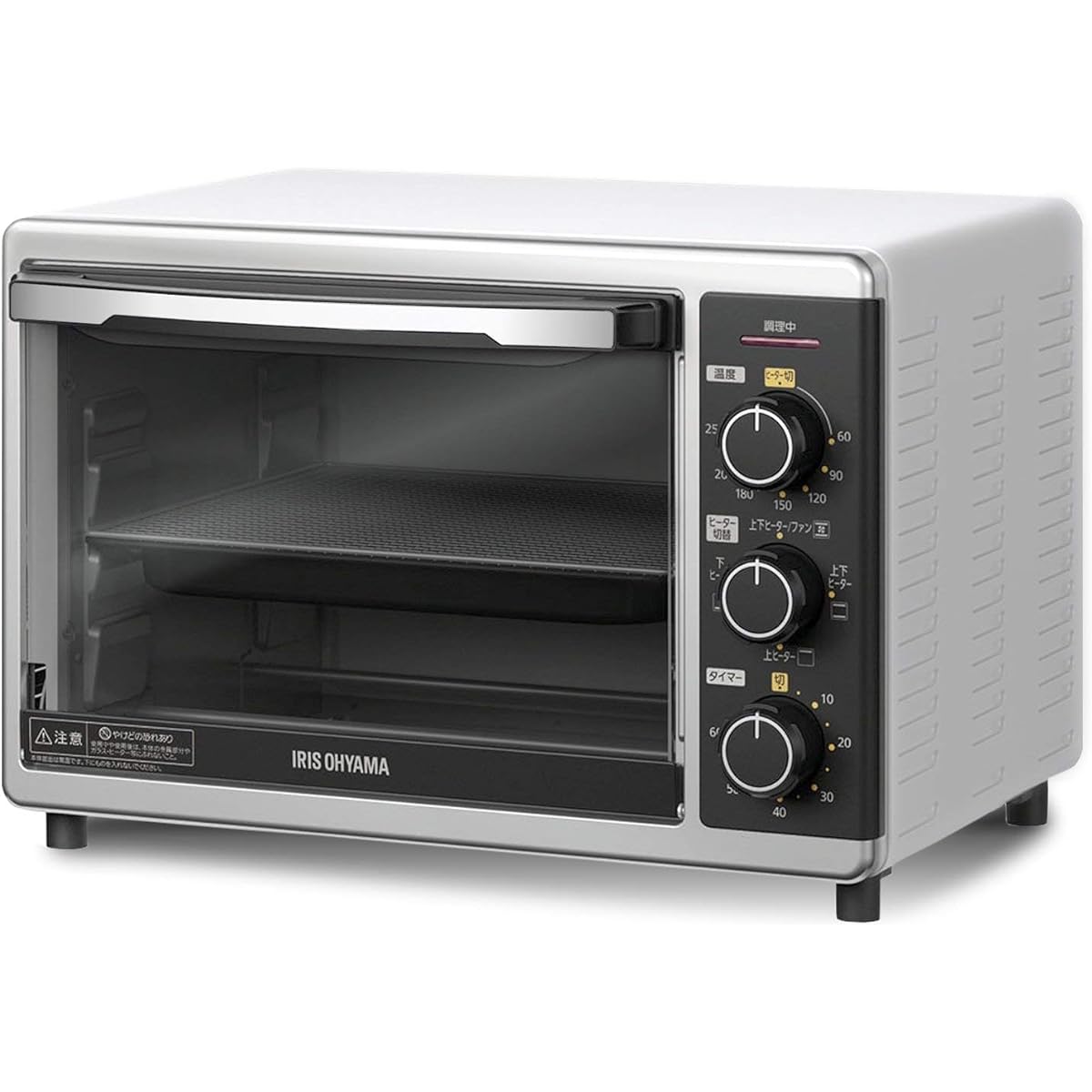 IRIS OHYAMA Toaster Oven Toaster Air Fryer Convection Oven 4 Pieces Grill Function 15L PFC-D15A-W White