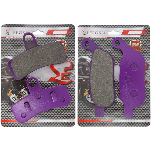 Lefossi Carbon Fiber Brake Pads Motorcycle Replacement Front and Rear Brake Pad Kit Set for Harley-Davidson FLS Softail Slim 2012-2014 FLSTC Heritage Softail Classic 2008-2014 FA457F FA458R