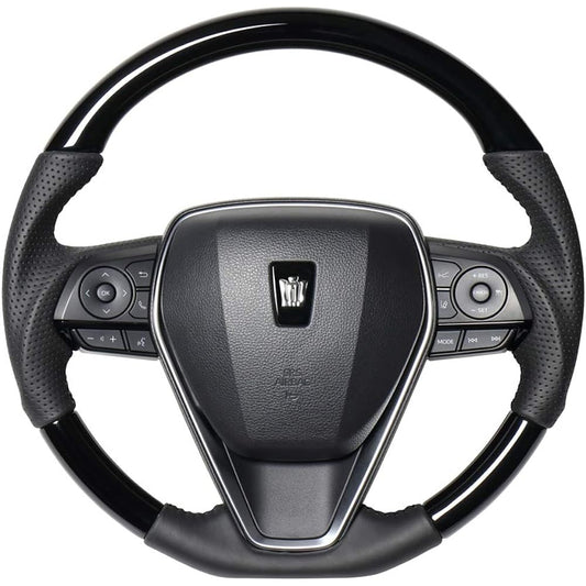 REAL Steering [Crown (220 series)] Original Series Piano Black TYA-PBW-BK-CRO