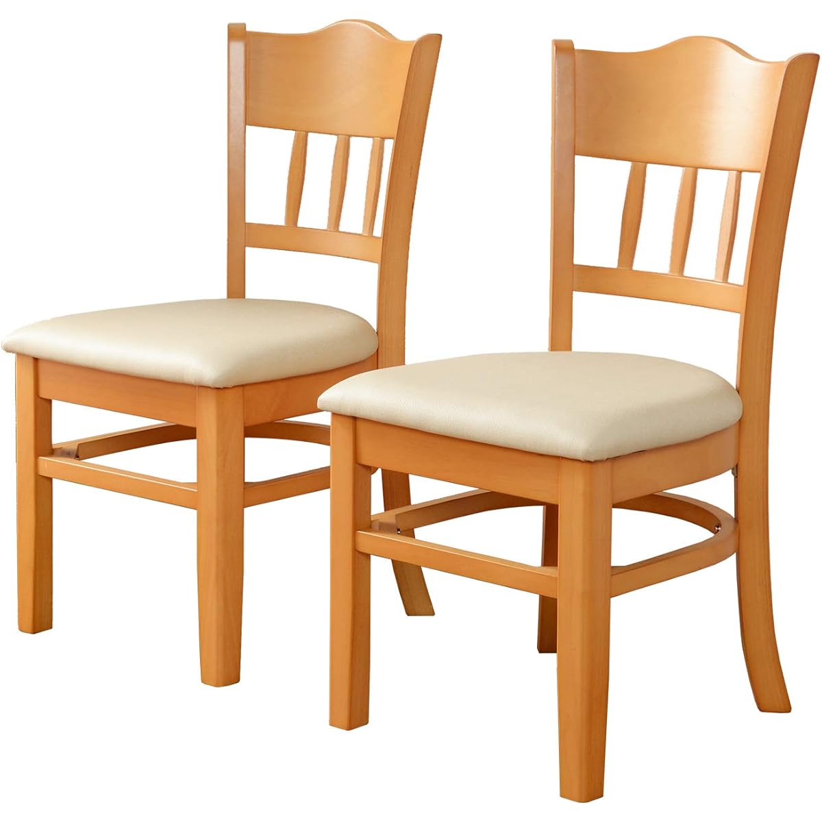 Hagiwara Dining Chair Dining Chair Chair Set Natural [No Assembly, Set of 2] Simple Finished Product Natural Wood Sturdy VC-7593NA 2 Sets