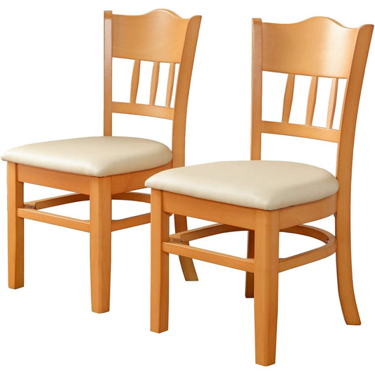 Hagiwara Dining Chair Dining Chair Chair Set Natural [No Assembly, Set of 2] Simple Finished Product Natural Wood Sturdy VC-7593NA 2 Sets