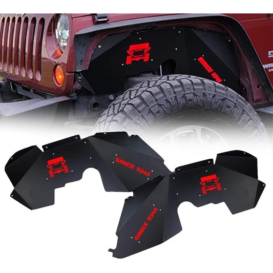 JROAD Inner Fender Front Fender Liner Jeep Wrangler JK JKU Aluminum LED LED Light with 4 pieces 2007-2018 Wrangler Accessories JK JKU Sports Sahara Rubicon 2/4 door