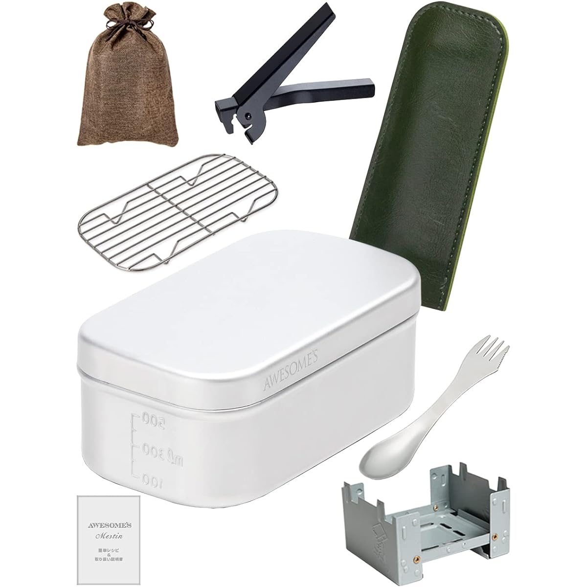 (Supervised by Japanese campers) Mestin set 2-cup cooking large 3-cup cooking camping rice bowl camping equipment