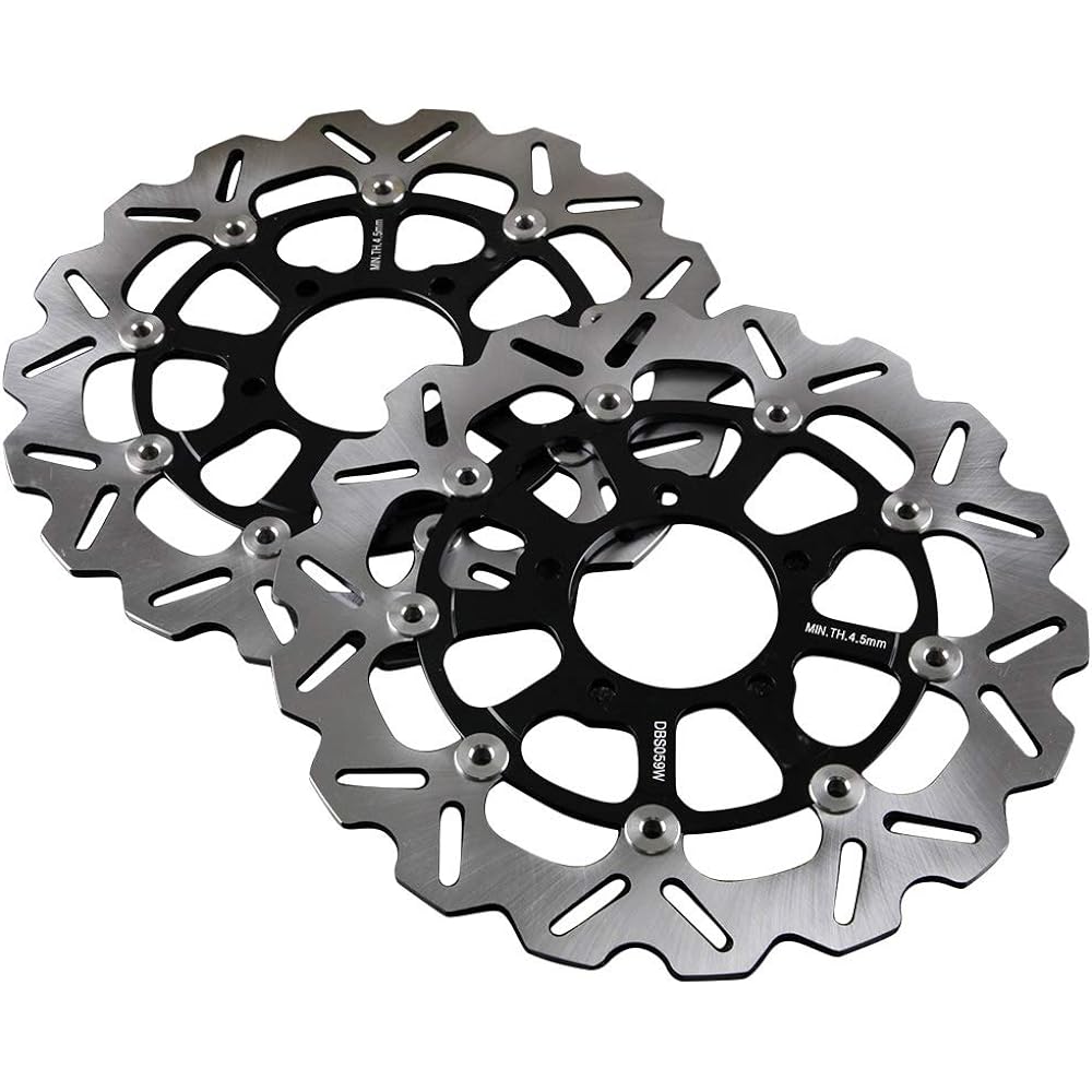 GZYF Motorcycle Brake Rotor Parts Front Brake Disc Rotor Stainless Steel Black Kawasaki ZX6R NINJA 636 2013-2016 / Z800 2013-2017 / Z1000 2014-2015 1 Pair