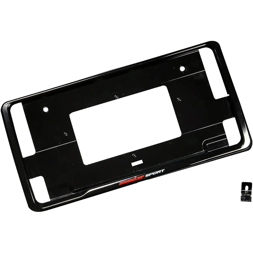 MONSTER SPORT Number Frame [Gloss Black] Compatible with New Standards License Plate Frame Cover Suzuki Vehicles and Others 794110-0000M