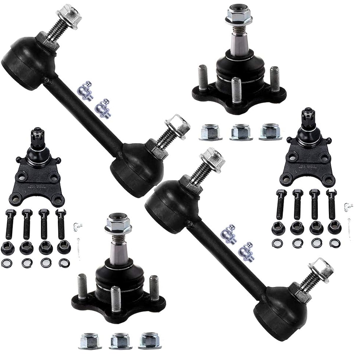 SOSOPART 6 Points Set Front Suspension Kit Bottom Ball Joint Swaber Upper Ball Joint Replacing Chevrolet Colorado, GMC Canyon