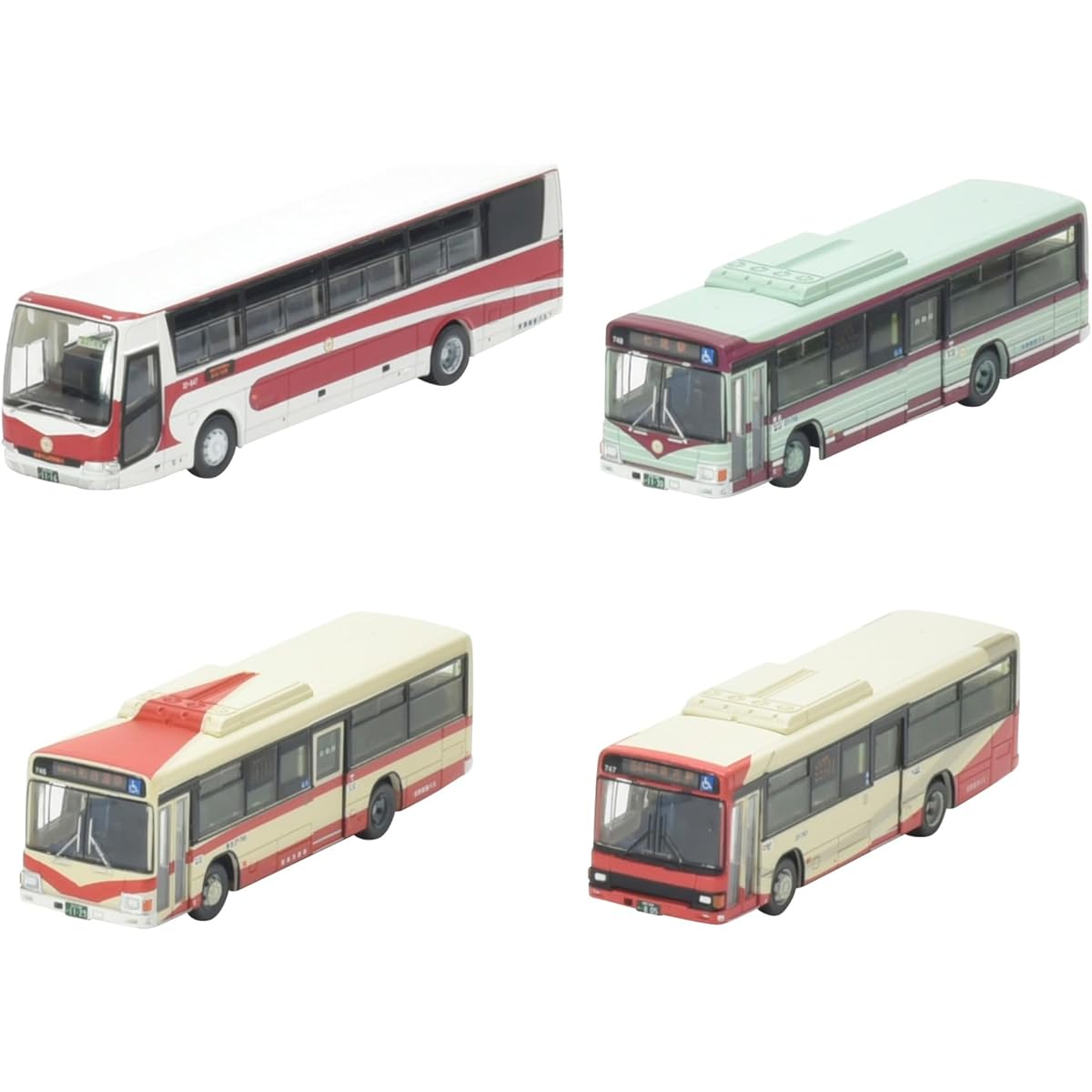 TOMYTEC The Bus Collection Bus Collection Hokuriku Railway 80th Anniversary Successive Colors Set of 4 Diorama Supplies