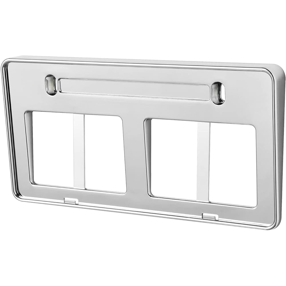 SEIWA Exterior Car Supplies License Plate Cover Angle Number Base K438 3D Type Chrome Plated Dress Up For Front