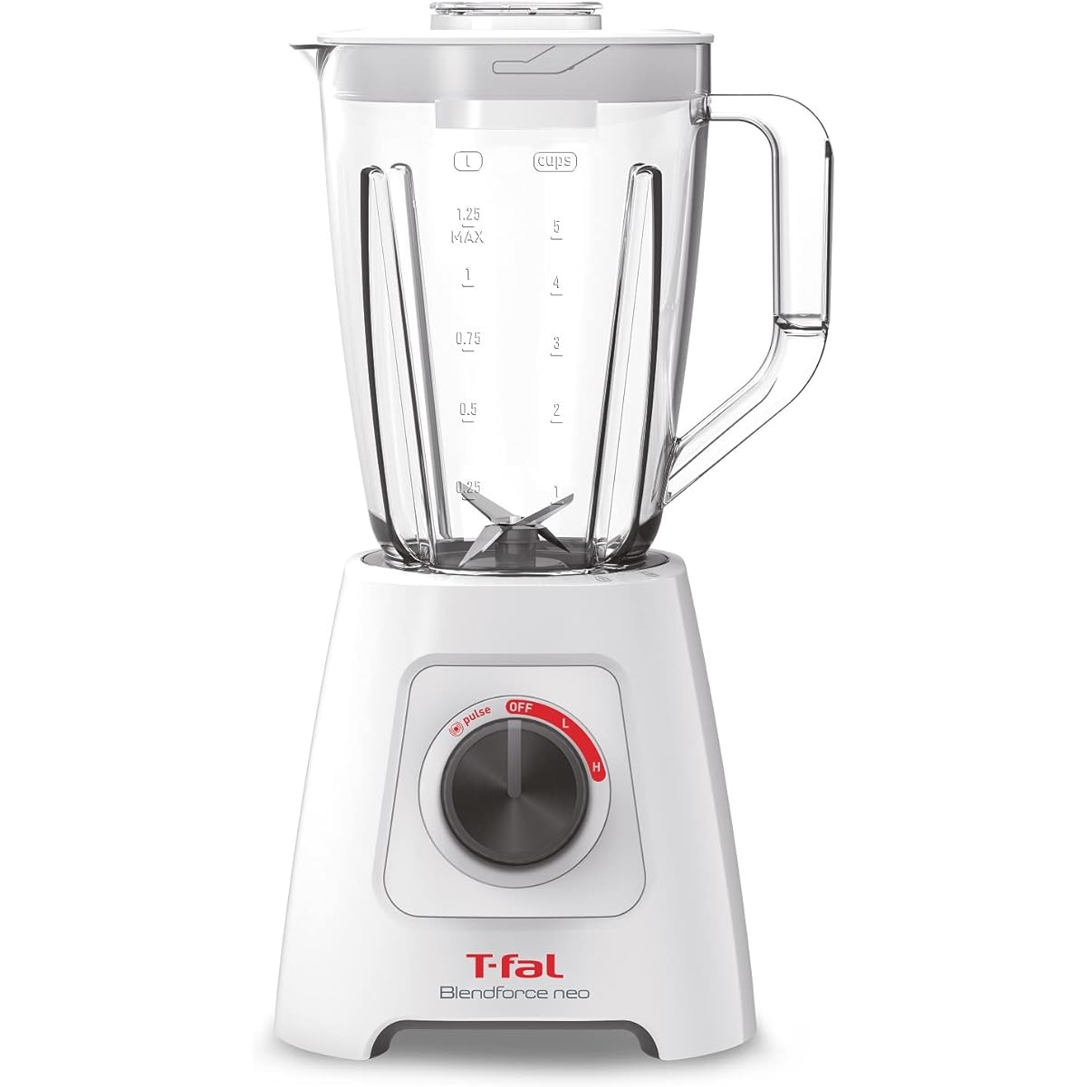Tefal Mixer Large Capacity 1.25L 350W High Power "Blend Force Neo White" Smoothie BL4201JP